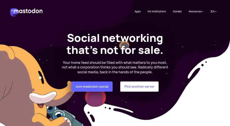 Mastodon's own site