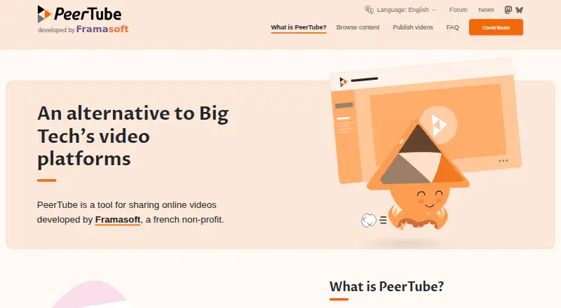 PeerTube's own site