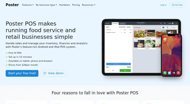 Poster POS's own site