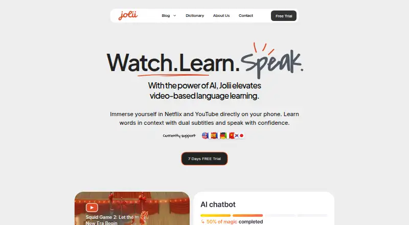 Jolii AI's own site