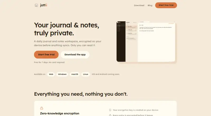 Jottii's own site