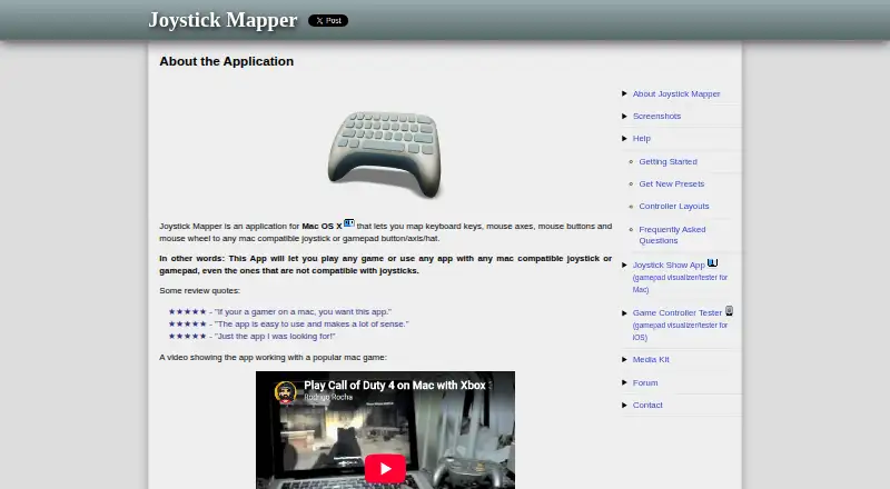 Joystick Mapper's own site
