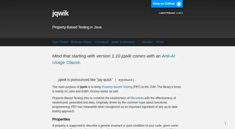 jqwik's own site