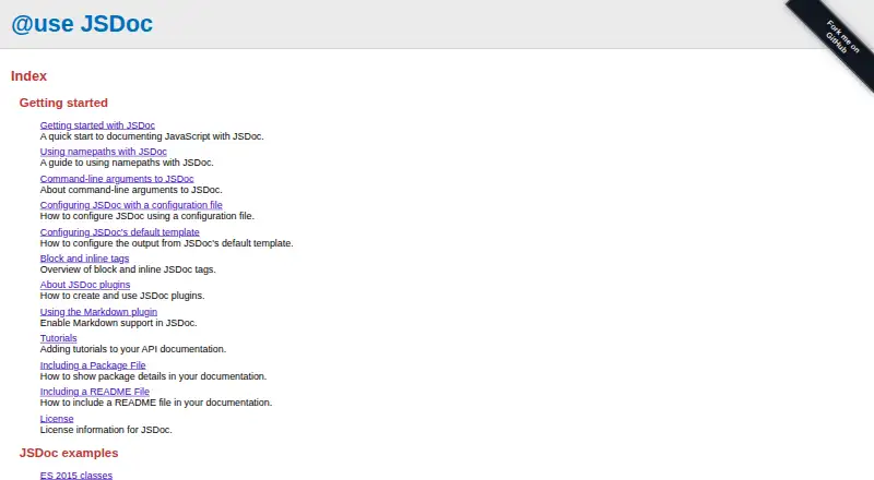 JSDoc's own site