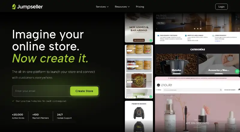 Jumpseller's own site