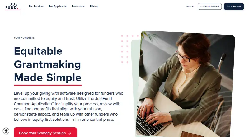 JustFund's own site