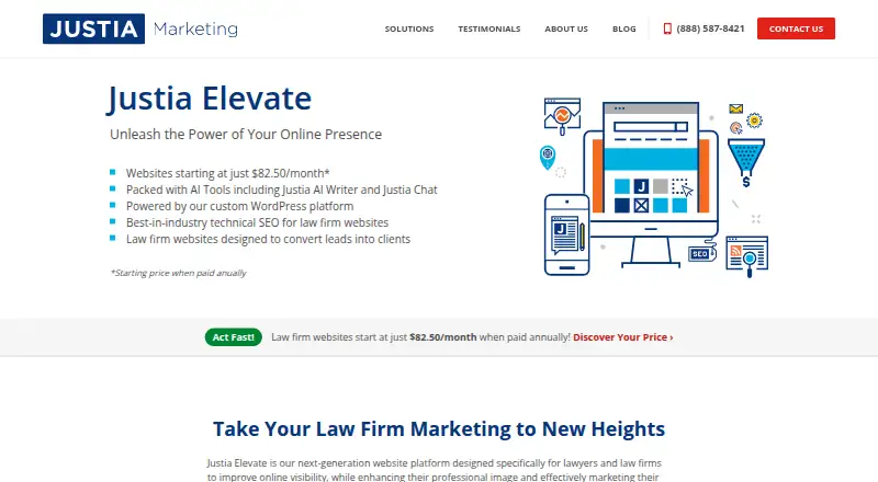 Justia Elevate's own site