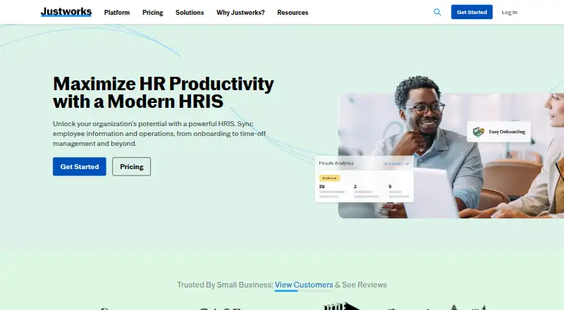 Justworks HRIS's own site