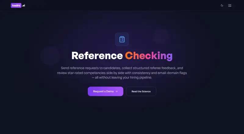 Kaairo Reference Checking's own site