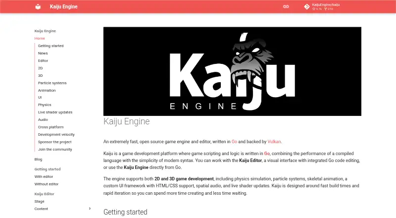 Kaiju Engine's own site
