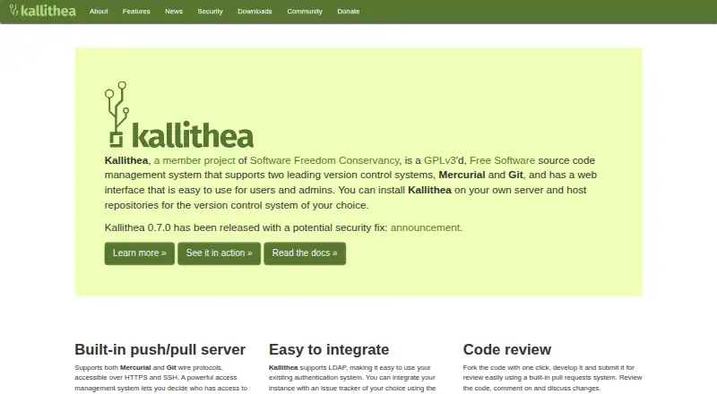 Kallithea's own site