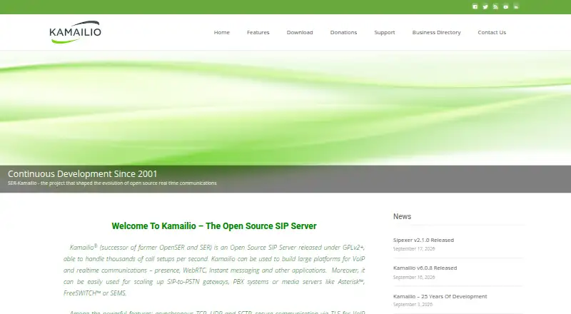 Kamailio's own site