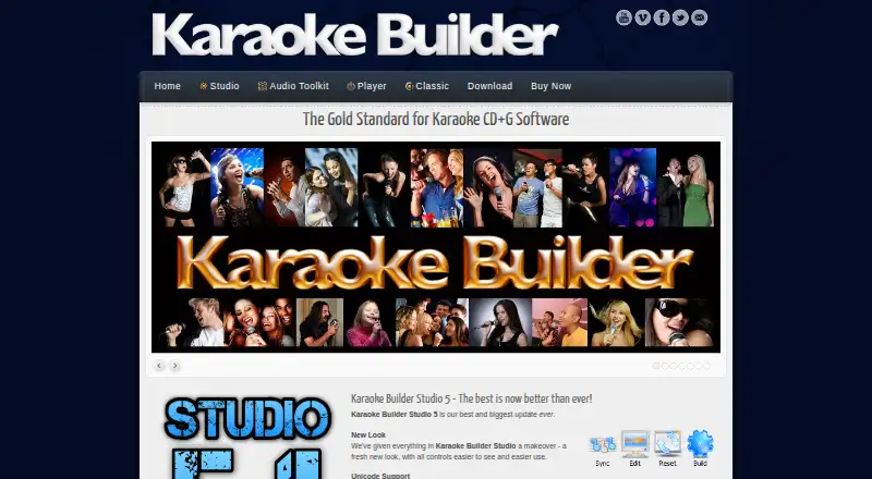 Karaoke Builder Studio's own site