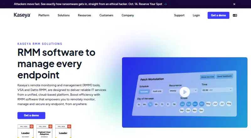 Kaseya Network Monitor's own site