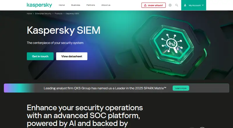 Kaspersky SIEM's own site