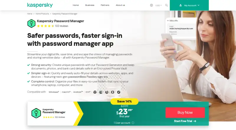 Kaspersky Password Manager's own site