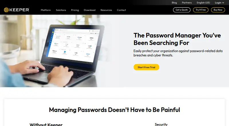 Keeper Business's own site