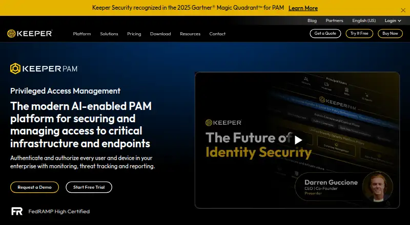 KeeperPAM's own site