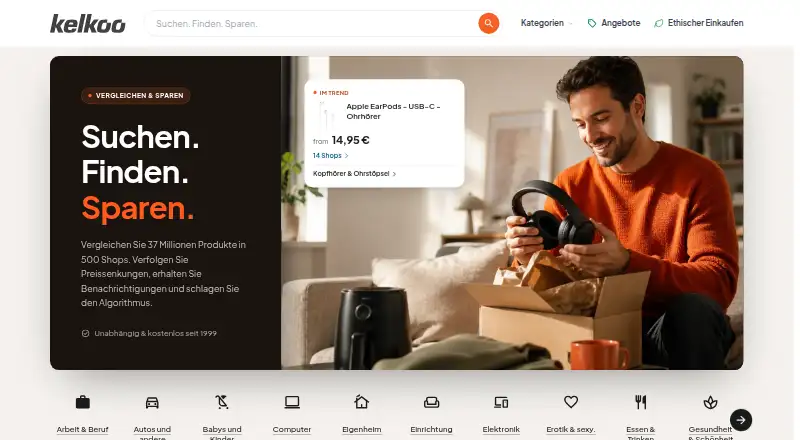 Kelkoo's own site
