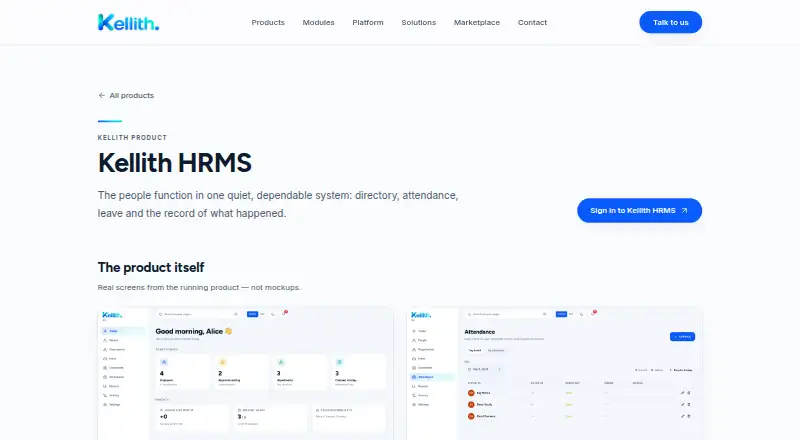 Kellith HRMS's own site