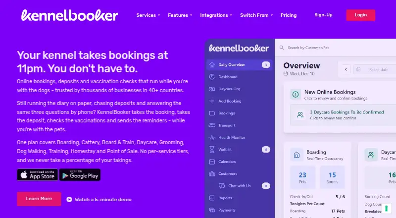 KennelBooker's own site