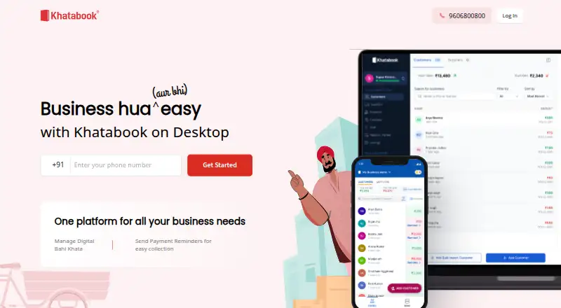 Khatabook's own site