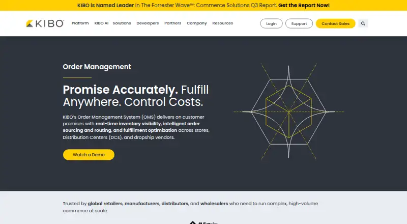 Kibo Order Management's own site