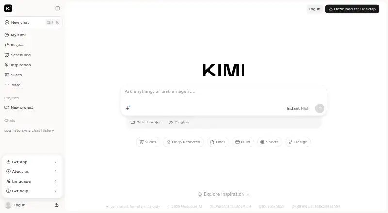 Kimi's own site