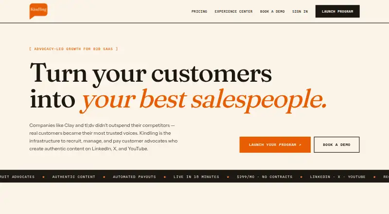 Kindling's own site