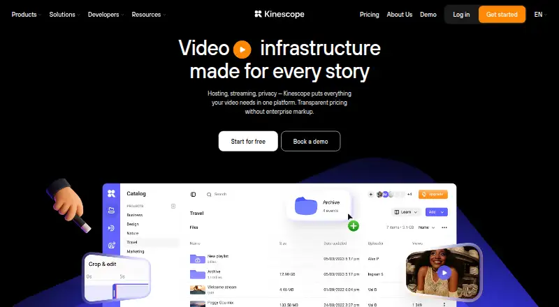 Kinescope's own site