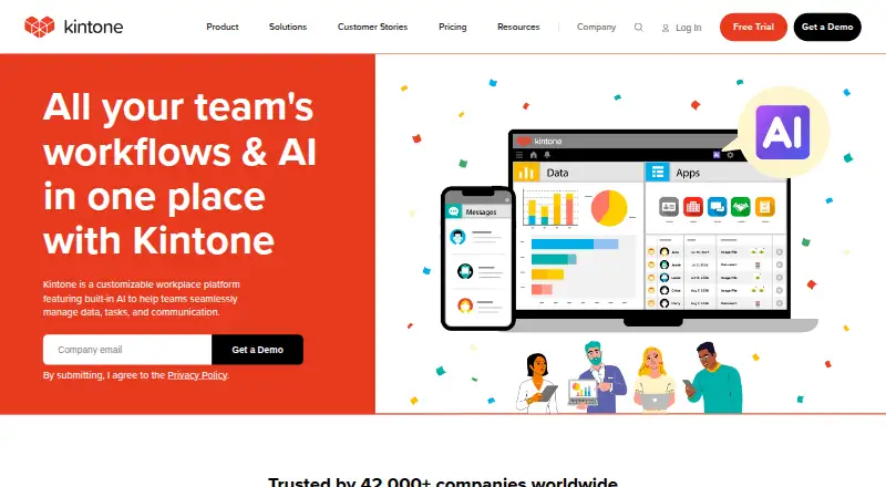 Kintone's own site