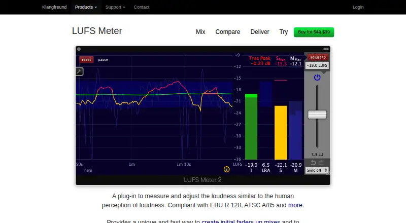 Klangfreund LUFS Meter's own site