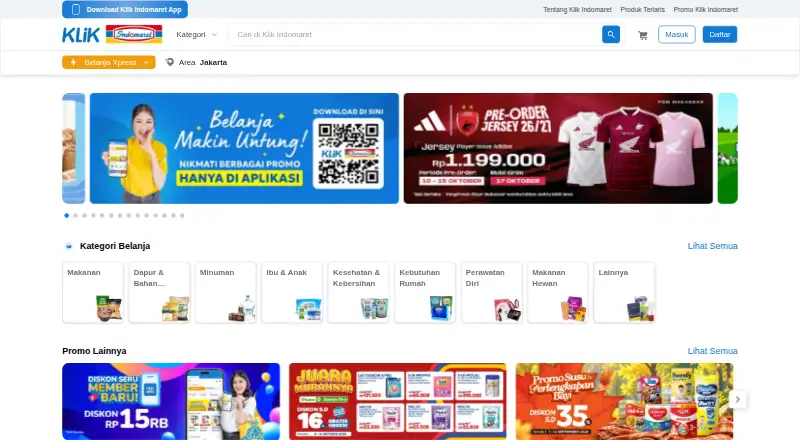 Klik Indomaret's own site