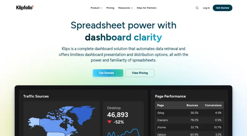 Klipfolio's own site