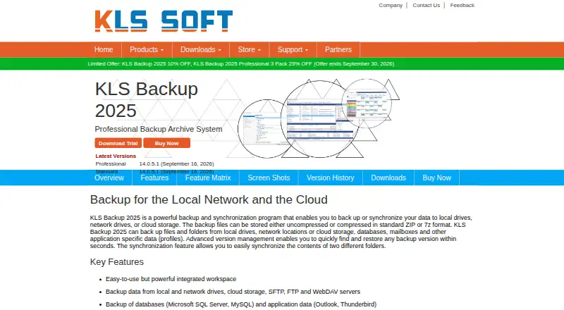 KLS Backup's own site