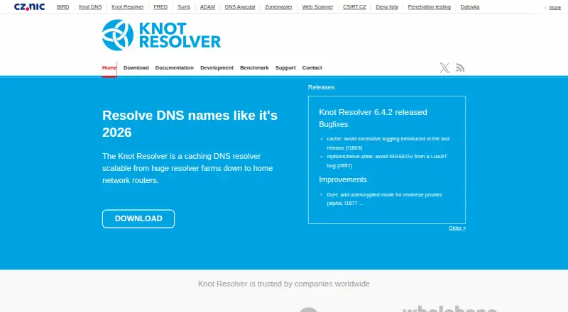 Knot Resolver's own site