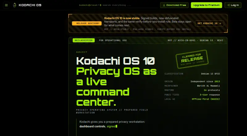 Linux Kodachi's own site