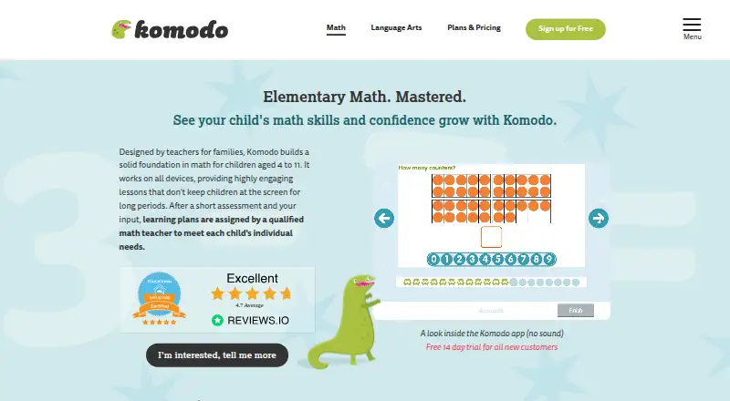 Komodo Maths's own site