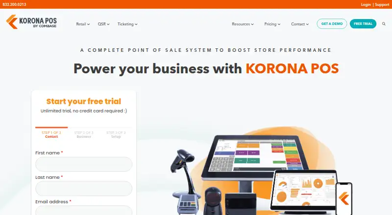 KORONA POS's own site
