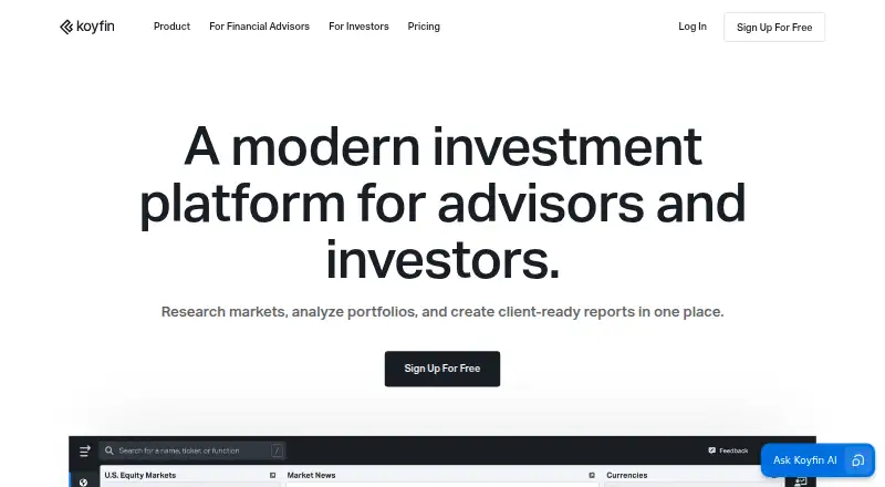 Koyfin's own site