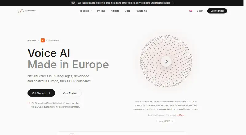 KugelAudio's own site