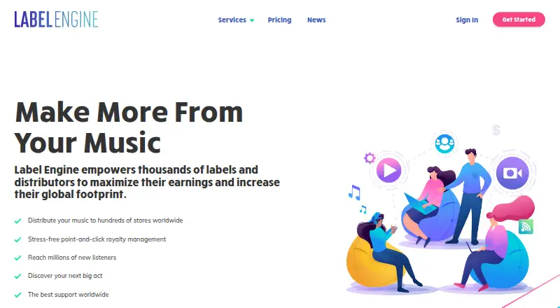 Label Engine's own site