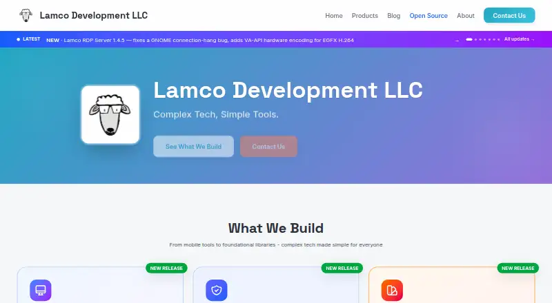 Lamco RDP Server's own site