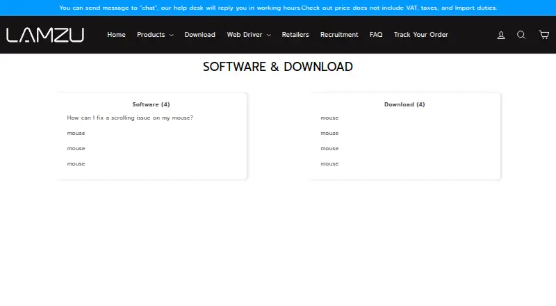 LAMZU Mouse Driver's own site