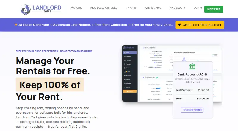 Landlord Cart's own site