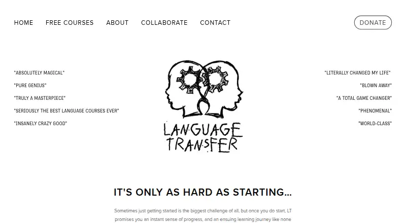 Language Transfer's own site