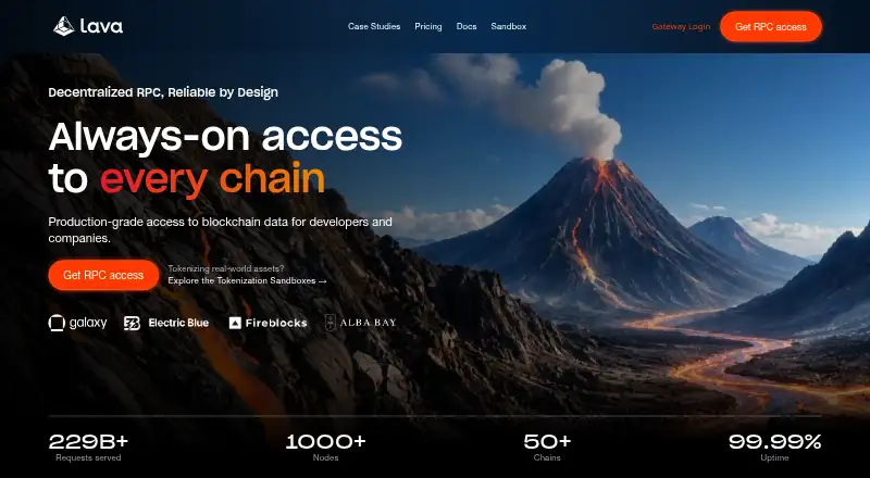 Lava Network's own site
