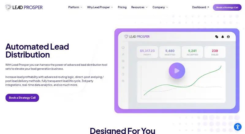 Lead Prosper's own site