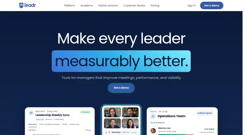 Leadr's own site