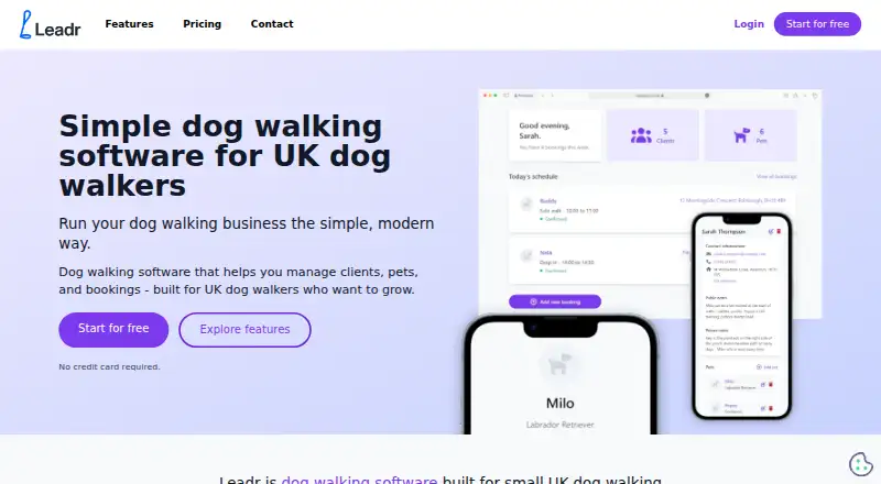 Leadr's own site